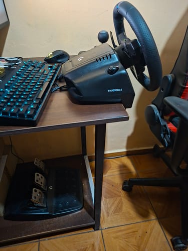 Reseña con foto de un cliente sobre Pack Volante + Pedales Logitech G923 Trueforce PlayStation 4 /PS5/ PC + Palanca para G923 /G29/ G920