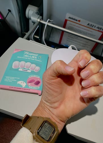 Customer photo review of Low Tide | Super Jellies DIY Hard Semi Cured Gel Nail Wraps