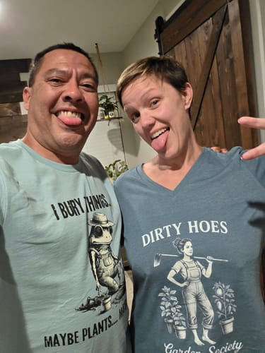Customer photo review of Dirty Hoes V-Neck