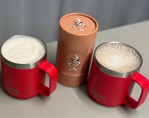 Customer photo review of Chocolate Bone Broth Powder