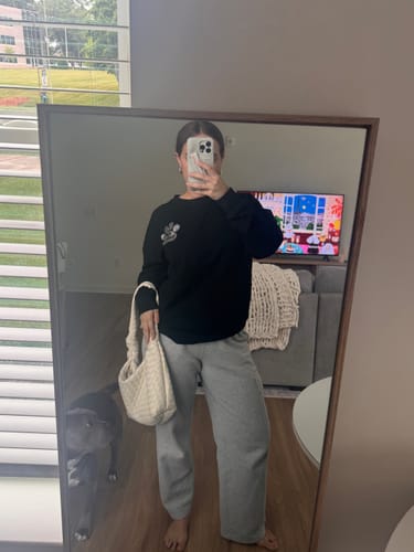 Customer photo review of Black Rhinestone Sweatshirt