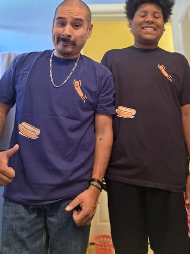 Customer photo review of Hotdog Dive — Premium Tee