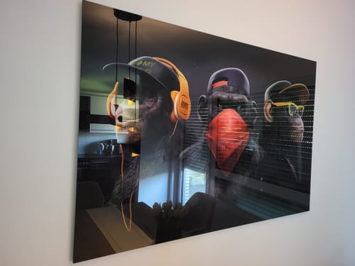 Customer photo review of Acrylglasbild Gangsteraffen Three Wise Monkeys Querformat