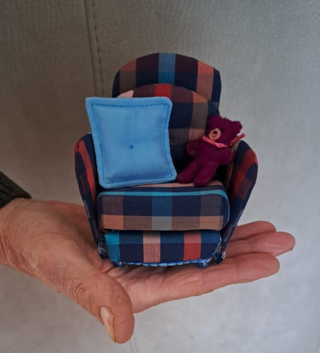 Customer photo review of Arm Chair Pin Cushion FREE PATTERN