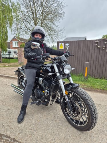 Customer photo review of Ladies' AA-Rated Armoured Motorcycle Hoodie - Easyrider II