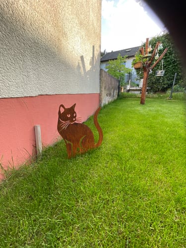 Customer photo review of Gartenstecker Katze sitzend