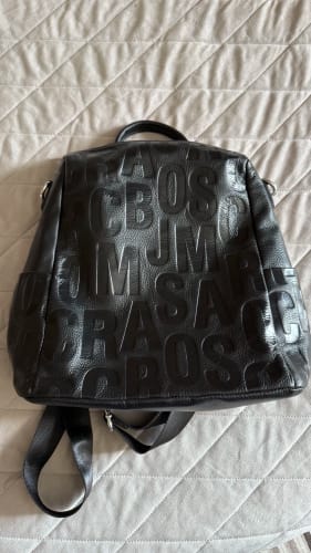 Customer photo review of Zency Women's Genuine Leather Backpack Top Quality Silver Hardware Unique Letter Shoulder Travel Knapsack Lady Large Rucksacks