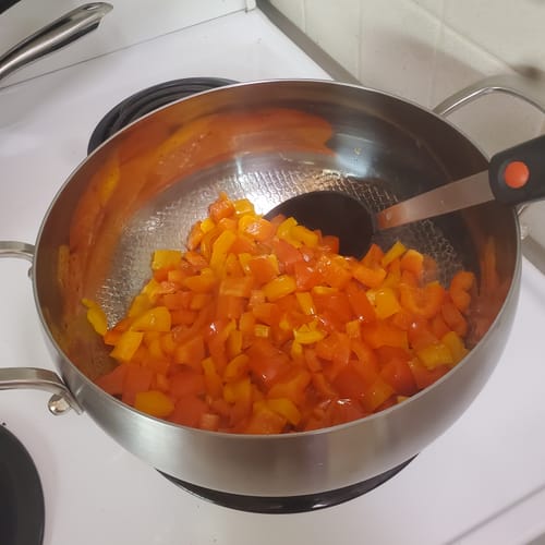Customer photo review of Hand-Hammered Deep Titanium Pot