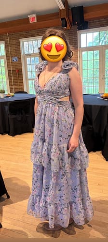 Customer photo review of Barcelona Midi in Lilac by Mac Duggal - RENTAL