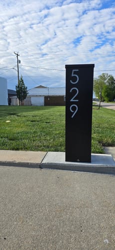 Customer photo review of Address Column - White Translucent Plexiglass Backing Upgrade