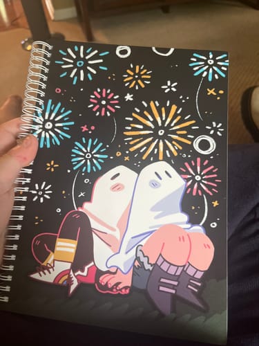 Customer photo review of Firework Ghosts Large Reusable Sticker Book