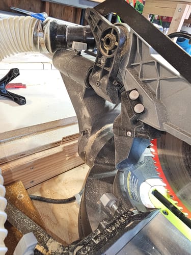 Customer photo review of Dust Collection Chute for Ryobi Sliding Miter Saw