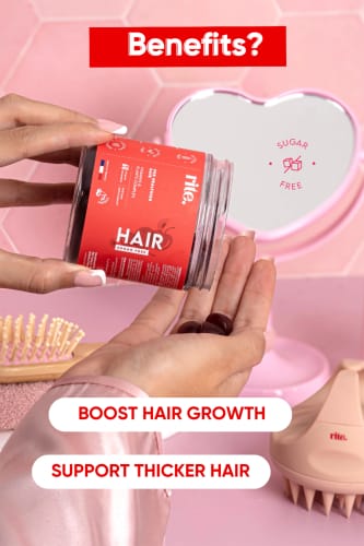 Customer photo review of Rite Hair Growth Vegan Gummies 60 Count 150g