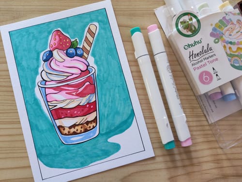 Customer photo review of Ohuhu - Set 6 Marcadores al Alcohol Honolulu A Doble Punta Pastel Tone