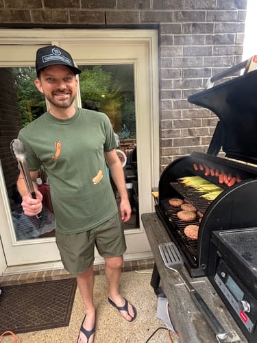 Customer photo review of Hotdog Dive — Premium Tee