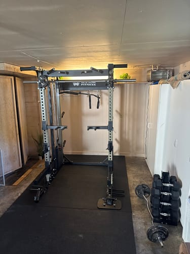 Customer photo review of Major Fitness B52 All-In-One Home Gym Smith Machine