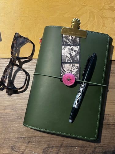 Customer photo review of Refillable Folio - OLIVE GREEN TRIFOLD