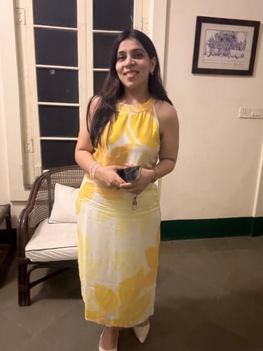 Customer photo review of Printed Silk blend Kurta
