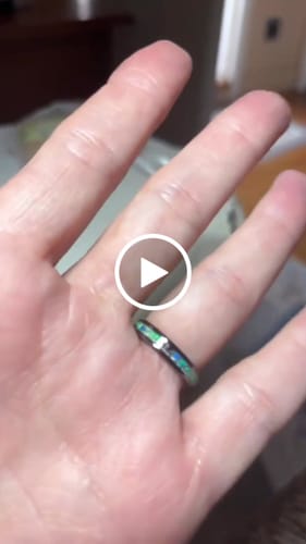 Customer video review of Titanium Carbide Ring with Cremation Ashes
