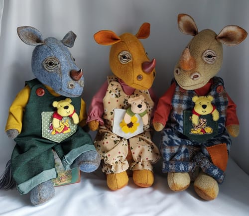 Customer photo review of Rhino Play Doll PDF Pattern and Video Tutorial
