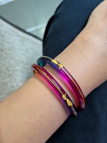Customer photo review of "Mayur A Colorful Peacock Style!" - 916 22k Gold Bangles (Multicolour)