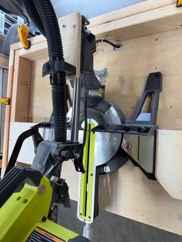 Customer photo review of Dust Collection Chute for Ryobi Sliding Miter Saw