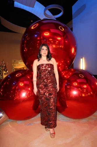 Customer photo review of Leslie Dress in Copper by HELSI - RENTAL