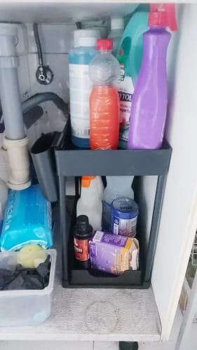 Customer photo review of Under Dink™ – Orden Total Bajo Tu Mueble
