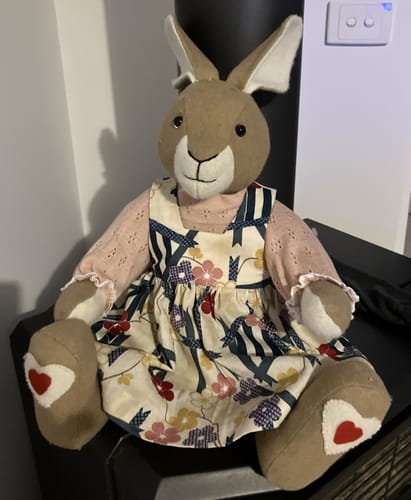 Customer photo review of Memory Bunny PDF Pattern