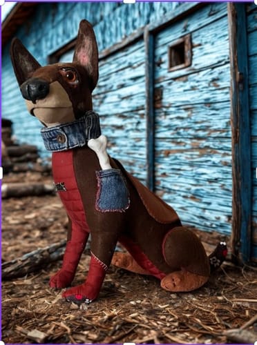 Customer photo review of "True Blue" Australian Cattle Dog PDF Pattern Approx 45cm seated