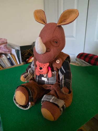 Customer photo review of Rhino Play Doll PDF Pattern and Video Tutorial