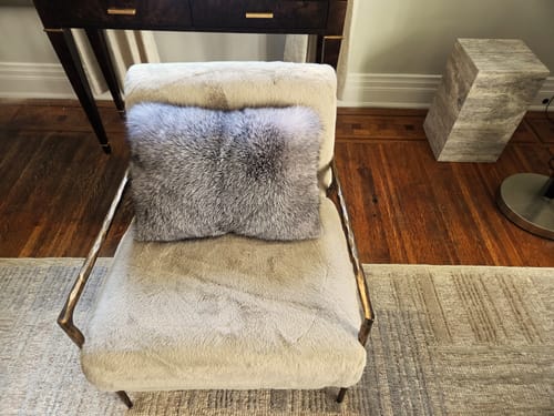 Customer photo review of Indigo Fox Fur Pillows