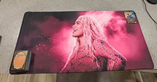 Customer photo review of Custom Oversized Playmat (28" x 14")