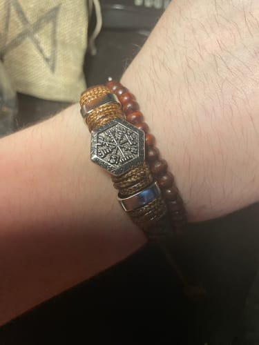 Customer photo review of Vegvisir Woven Wristband