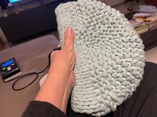 Customer photo review of KNITTING KIT PRIMROSE CLUTCH