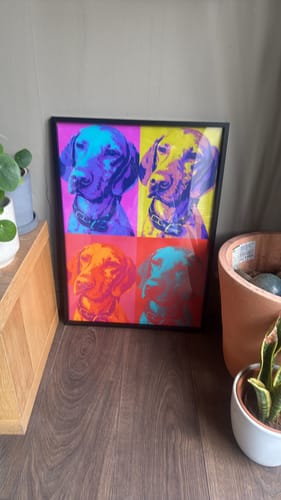 Customer photo review of Personalised Poster With Dog or Cat - Colour Squares
