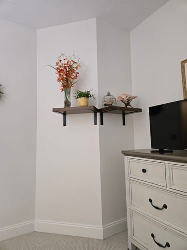 Customer photo review of Rustic Shelves with Brackets