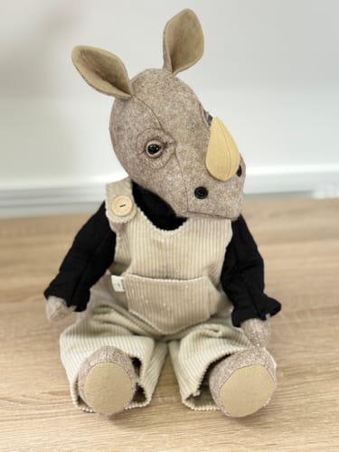 Customer photo review of Rhino Play Doll PDF Pattern and Video Tutorial