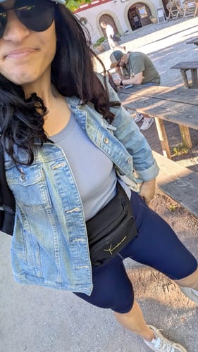 Customer photo review of GOLD SHOULDER BAG