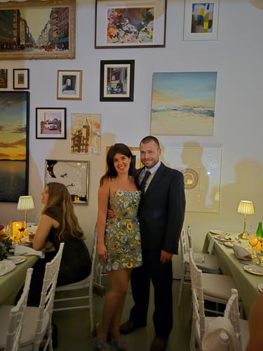 Customer photo review of Portofino Floral Strapless Mini Dress by Bronx and Banco