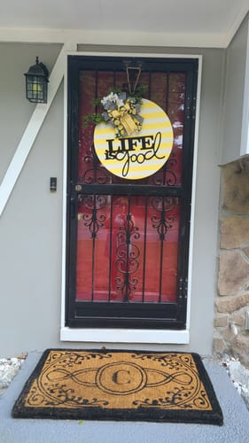 Customer photo review of Custom Metal Life is Good Wall Art | Indoor Outdoor | Up to 46" | 20+ Color Options