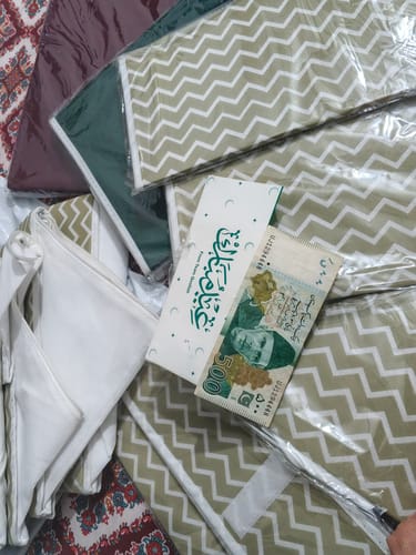 Customer photo review of Qoolish Pack of 4 White Stripes Drawer Organizer Boxes