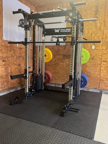 Customer photo review of Major Fitness B52 All-In-One Home Gym Smith Machine