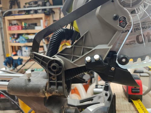 Customer photo review of Dust Collection Chute for Ryobi Sliding Miter Saw