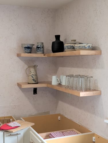 Customer photo review of Rustic Floating Shelves
