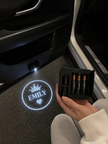 Customer photo review of Custom Laser Door Projector