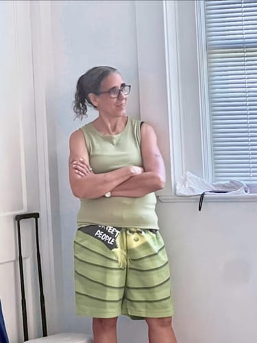Customer photo review of Gearhumans 3D Six Feet People Grinch Custom Beach Shorts Swim Trunk