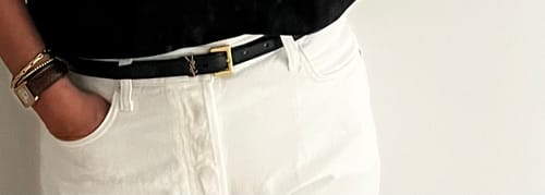 Customer photo review of YSL Cassandre Belt Black Smooth Leather
