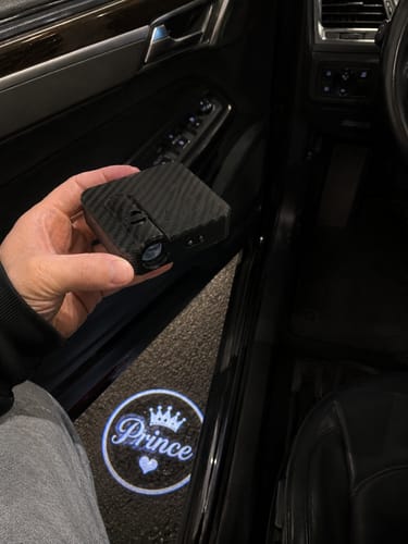 Customer photo review of Custom Laser Door Projector