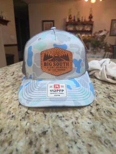 Customer photo review of Premium Custom Leather Patch Hats (Wholesale)